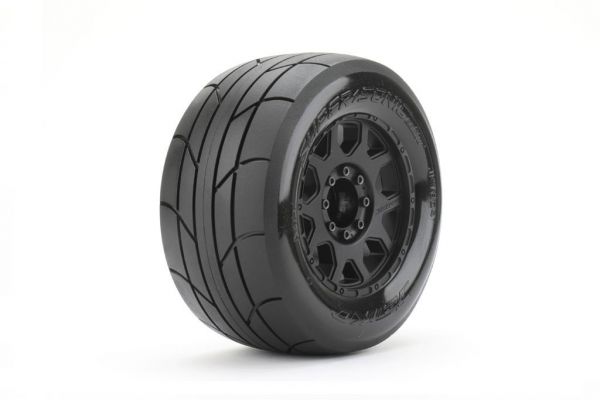 Jetko JK1804CB - Extreme Tyre MT Slicks Super Sonic Belted 3.8" 17mm Black Rims (2)