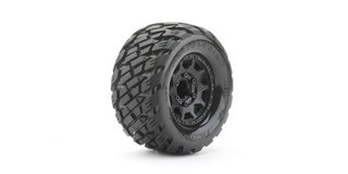 Jetko 2803CBARM - Extreme Tyre MT Rockform Arrma Granit Black Rims (2)