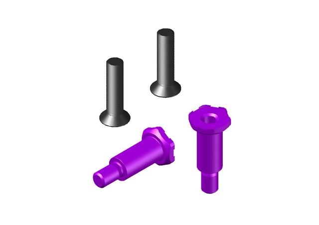 Jomurema JR128-R01 Aluminium Front Shaft Set Purple