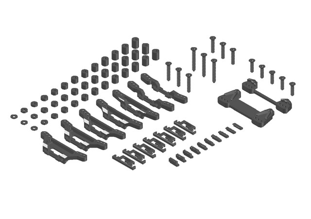 Jomurema JR128-R00 Mini-Z Body Mount Set Front