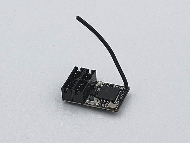 RC KEY Micro 2.4GHz FH5 4CH Antenna Nano Receiver Black (Sanwa compatible)
