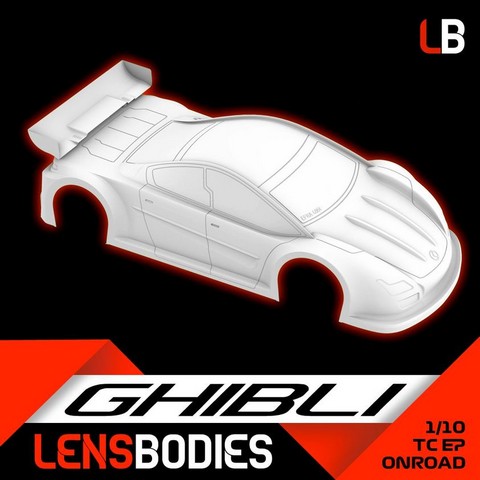 LensBodies LB10GHL-UL - 1/10 Onroad Body GHIBLI Standard Ultra Light Weight (0.3mm)