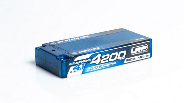 LRP 432273 - HV Hyper LCG Modified Shorty Graphene-4.1 4200mah Hardcase - 7.6V Lipo - 120C/60C