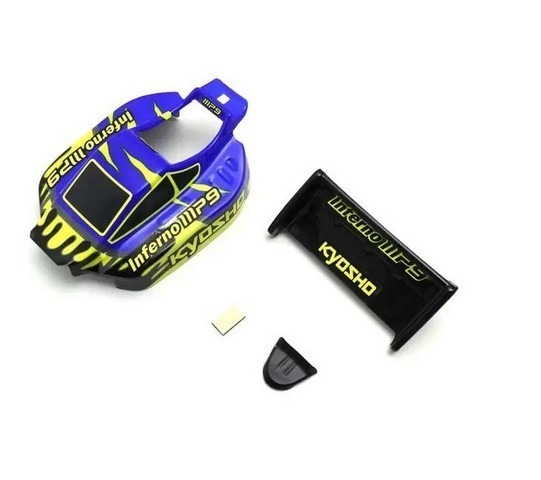 Kyosho MBB03BLY - Pre-painted Mini-Z Buggy Inferno MP9 TKI3 Body Set - Blue-Yellow