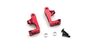 Kyosho MBW016RB - Aluminium Front Hub Carrier Set Kyosho Mini-Z Buggy (2) Red