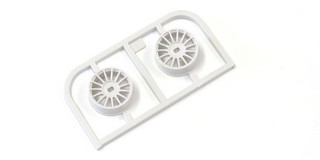 Kyosho Wheels Set White Mini-Z AWD - Narrow 0 Offset (2 pcs)