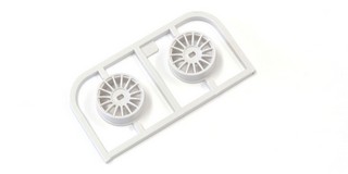 Kyosho Wheels Set White Mini-Z AWD - Wide 0 Offset (2 pcs)