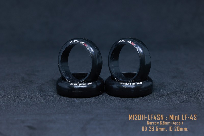 DS Racing MI20H-LF4SN - LF4S 8.5 Drift Tire Set for 1:28 Mini-Z (4)