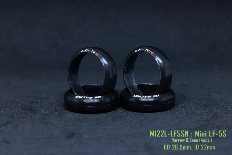 DS Racing MI20H-LF5SN - LF5S 8.5 Drift Tire Set for 1:28 Mini-Z (4)