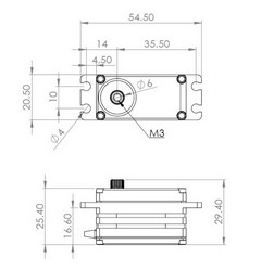 MKS S0026005 - HBL550L X5 - Low Profile (0.059s/15.0kg/7.4V) Brushless Servo (for 1:10)