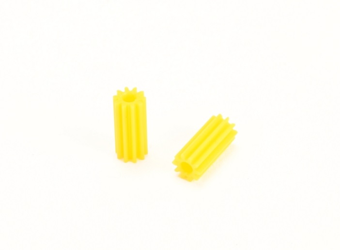 PN Racing PNWC Machine Cut Delrin 64P 10T Long Pinion (2pcs) (Yellow)