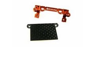 PN Racing Mini-Z MR02/03 V2 Double A-Arm Upper Bracket (Orange) with MR03 Lower Carbon Cover