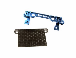 PN Racing Mini-Z MR02/03 V2 Double A-Arm Upper Bracket (Blue) with MR03 Lower Carbon Cover
