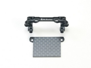 PN Racing Mini-Z MR02/03 V2 Double A-Arm Upper Bracket (Black) with MR03 Lower Carbon Cover