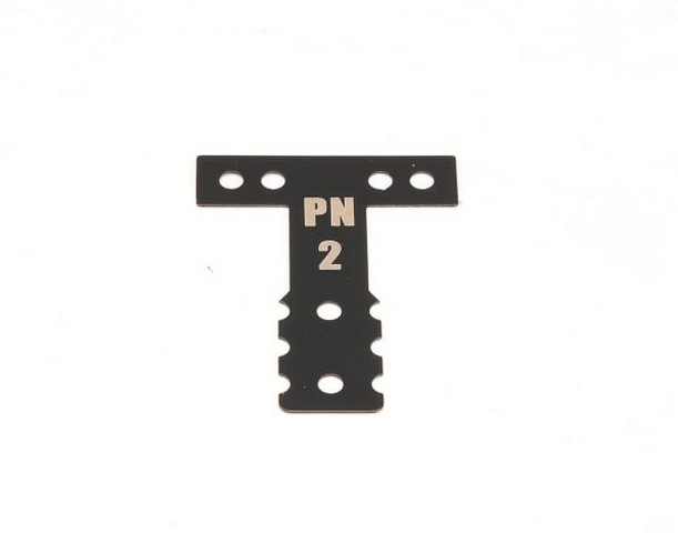 PN Racing MR3072K - Mini-Z MR03/MR04 MM Spring Steel T-Plate #2 (Black)