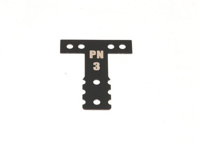 PN Racing MR3073K - Mini-Z MR03/MR04 MM Spring Steel T-Plate #3 (Black)