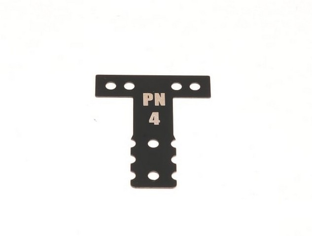 PN Racing MR3074K - Mini-Z MR03/MR04 MM Spring Steel T-Plate #4 (Black)