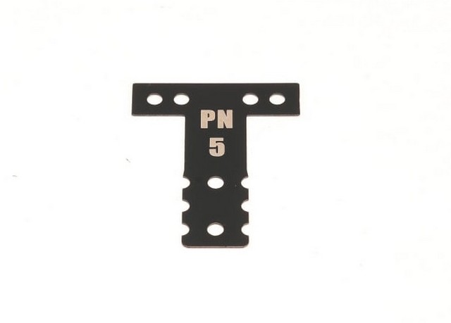PN Racing MR3075K - Mini-Z MR03/MR04 MM Spring Steel T-Plate #5 (Black)