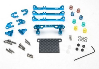 PN Racing Mini-Z V4 MR03/PNR2.5W Double A-Arm Front Suspension (Blue)