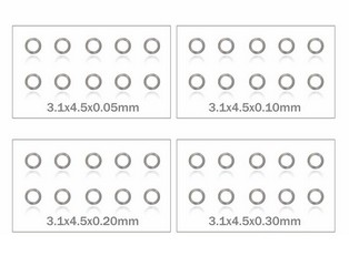 MR33 Shim Washer Set 3mm 0,05 / 0,1 / 0,2 / 0,3mm (10ea)