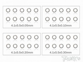 MR33 Shim Washer Set 4mm 0.05 / 0.1 / 0.2 / 0.3mm (10ea)