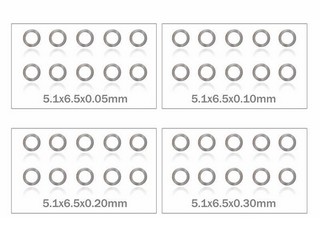 MR33 Shim Washer Set 5mm 0,05 / 0,1 / 0,2 / 0,3mm (10ea)