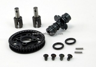 Marka Kit Assale anteriore in Alu 7075-T6 per Xray T4+Bicchierini Diff.