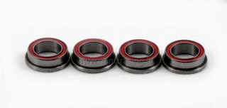 Marka Flanged Ball Bearing 1/4x3/8x1/8 inch - Oil (Rubber Shield) 4Pcs - Click Image to Close