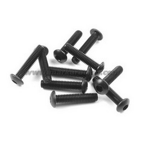 Marka Racing Viti in Acciaio BH Bombate M3x18mm - Nero (10Pz)