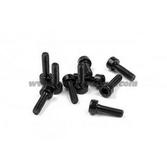 Marka Viti in Acciaio SH Cilindriche M3x8mm - Nero (10Pz)