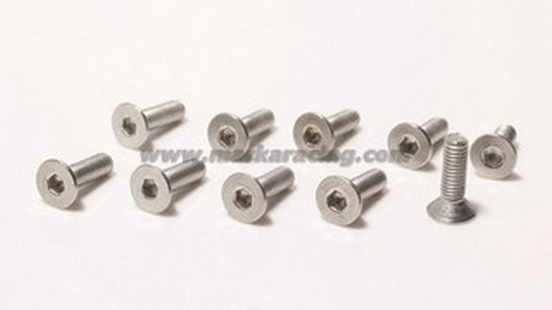 Marka Racing Steel Screw SFH Flat Head M2x6mm - Inox (20Pcs)