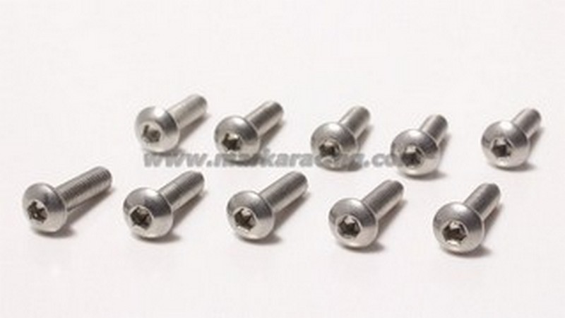 Marka Racing Steel Screw BH Button Head M2x4mm - Inox (20Pcs)