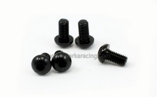 Marka Racing Viti in Alluminio (Ergal 7075) Testa Tonda M3x6 Nero - 5 pz