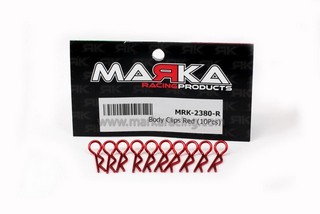 Marka Racing Body Clips 1/10 Rosso (10Pz)