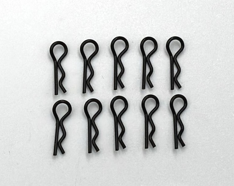 Marka Racing Body Clips 1/28 con Angolo a 30 Nero (10Pz)