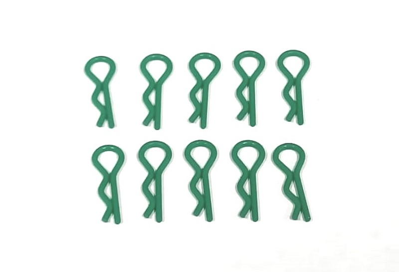 Marka Racing Body Clips 1/28 Verde Fluo (10Pcs)
