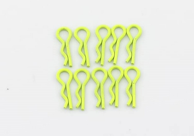 Marka Racing Body Clips 1/28 Giallo Fluo (10Pcs)