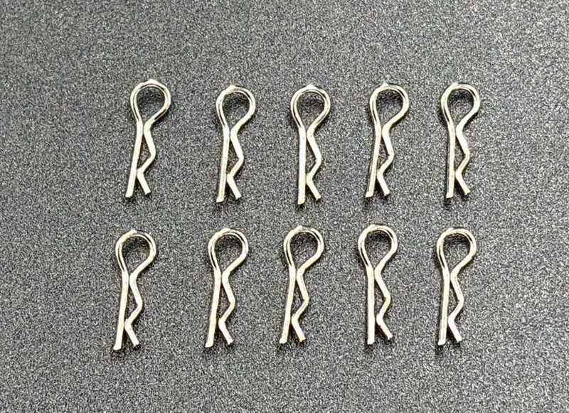 Marka Racing Body Clips 1/28 Argento (10Pcs)