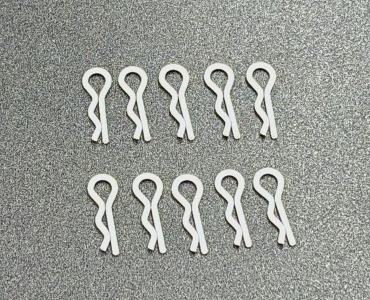 Marka Racing Body Clips 1/28 Bianco (10Pcs)