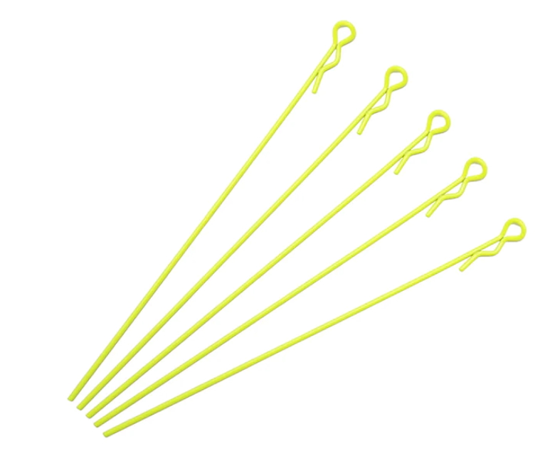 Marka Racing Body Clips Lunghe 1/10 Giallo Fluo (5Pz)