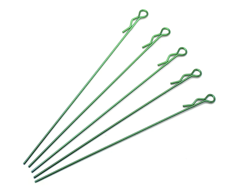 Marka Racing Body Clips Lunghe 1/10 Verde (5Pz)