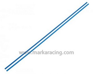 Marka Racing Tubo Antenna in Plastica Blu (2Pz)