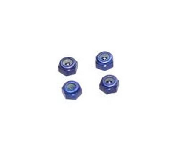 Marka Racing Dadi Ruota in Alluminio da 2mm - Blu (4Pz)