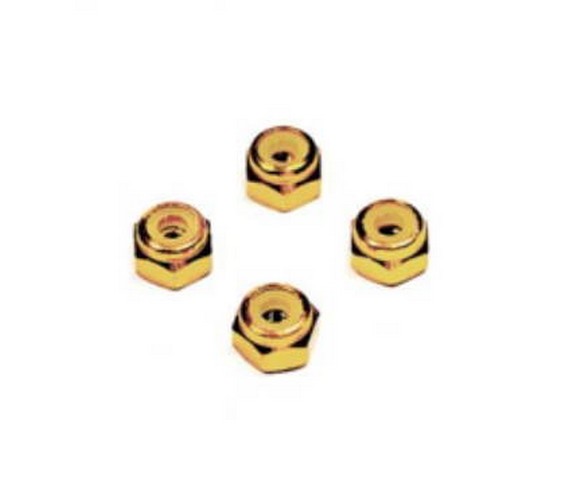 Marka Racing Dadi Ruota in Alluminio da 2mm - Oro (4Pz)