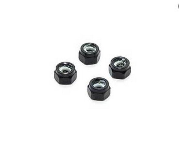 Marka Racing Dadi in Alluminio da 3mm - Nero (4Pz)