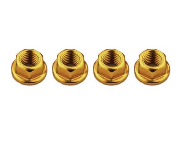 Marka Racing Dadi in Alluminio da 4mm (Oro) 4Pz