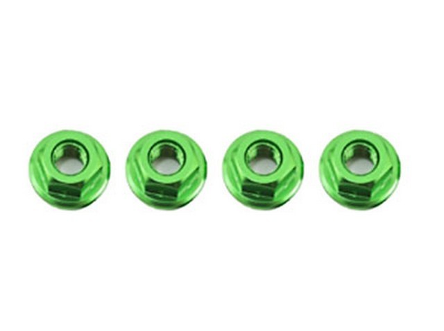 Marka Racing Dadi in Alluminio da 4mm (Verde) 4Pz