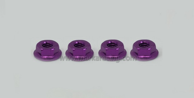 Marka Racing Dadi in Alluminio da 4mm (Viola) 4Pz