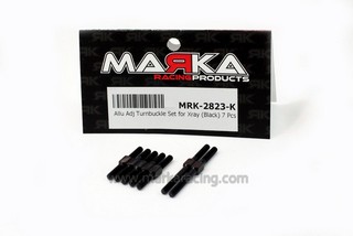 Marka Kit Tiranti in Allu. D/S per Xray e CSO (Nero) 7 Pz