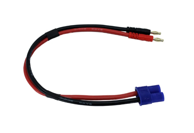 Marka Racing Adapter Cable F-EC8 to M-Banana 4mm 10AWG/2.5mm-30cm for Icharge (1Pcs)